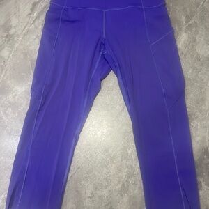 Womens Lululemon Fast and Free High Rise Crop 19" Leggings Size 8 Purple